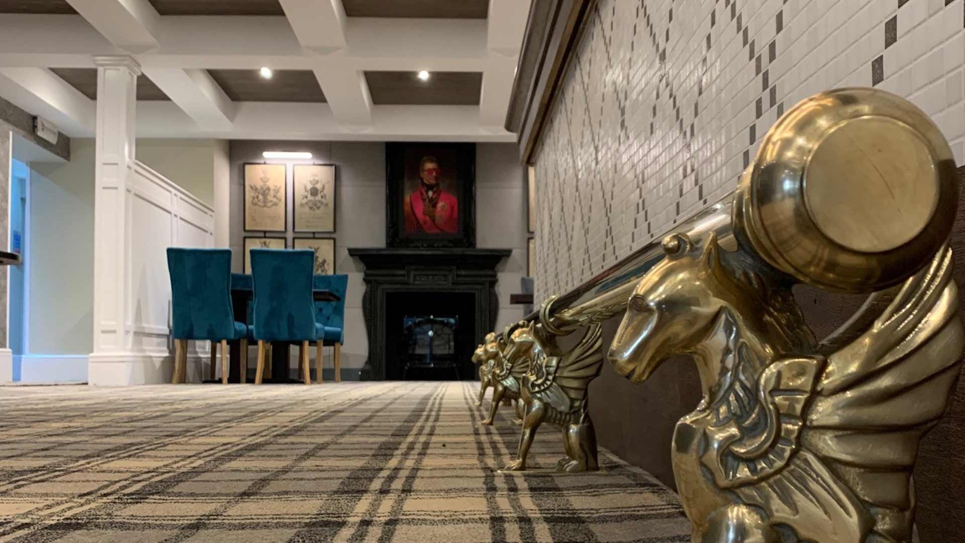 Crowwood Hotel restaurant — bar and seating detail